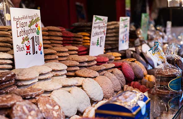 Christmas cookies at a European Christmas market