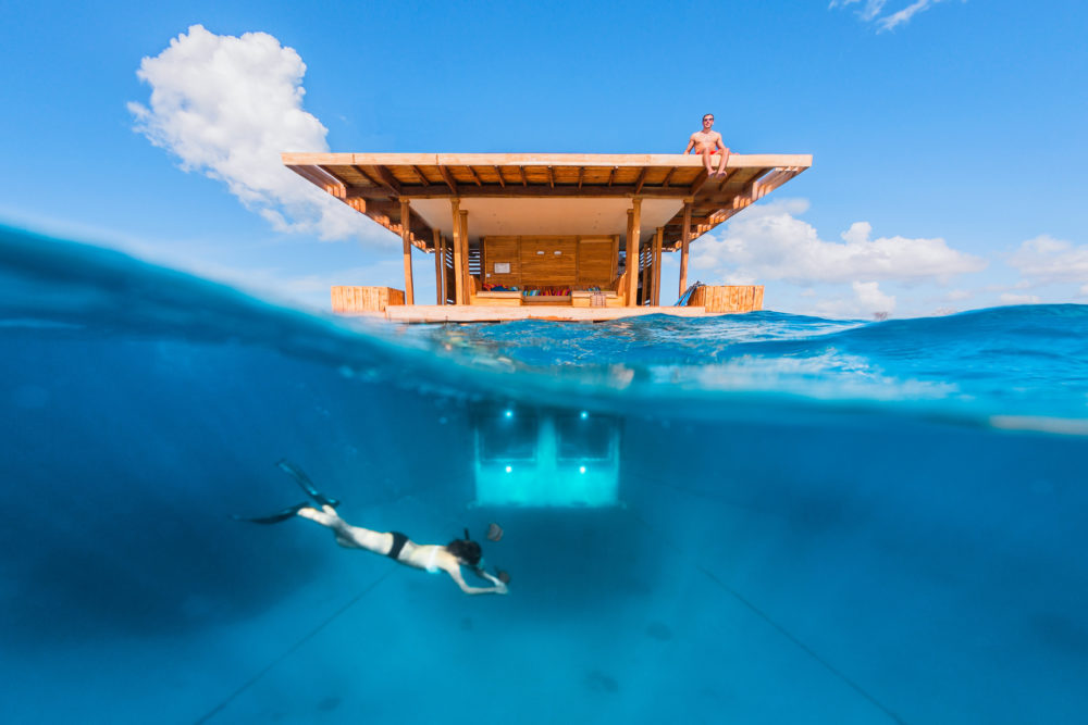 The Manta Resort Zanzibar above and below